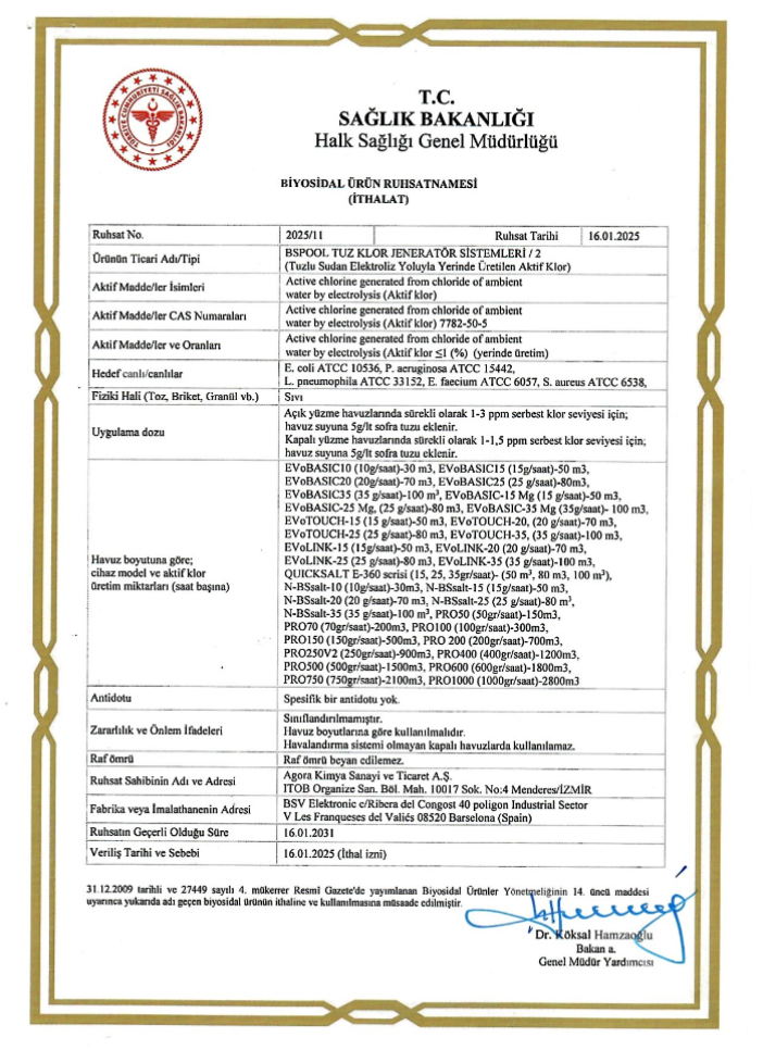 bspool-evo-basic-tuz-klor-jeneratoru-saglık-bakanlıgı-onayı